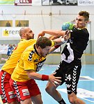 26.10.2015, Krems, Handball, Handball Liga Austria, HLA, GD, UHK Krems, Bregenz,<br>SURAC Domagoj, WALZER Guenther, WARVNE Tobias<br><br><br><br>Copyright DIENER / Zierlinger Karl<br>Marktgasse 3-7 / 4 / 5 / 21<br>A-1090 Wien<br>Telefax +43 1 955 32 35<br>Mobil +43 676 629 98 51<br>BA-CA<br>Bank Nr. 12000<br>Account Nr. 00712 223 783<br>e-mail: agentur@diener.at<br>Datenbank: www.diener.at