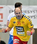 11.09.2015, Krems, Handball, Handball Liga Austria, HLA, GD, UHK Krems - HC Bruck,<br>MITKOV Vlatko<br><br>Copyright DIENER / Zierlinger<br>Marktgasse 3-7 / 4 / 5 / 21<br>A-1090 Wien<br>Telefax +43 1 955 32 35<br>Mobil +43 676 629 98 51<br>BA-CA<br>Bank Nr. 12000<br>Account Nr. 00712 223 783<br>e-mail: agentur@diener.at<br>Datenbank: www.diener.at