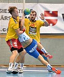 11.09.2015, Krems, Handball, Handball Liga Austria, HLA, GD, UHK Krems - HC Bruck,<br>NEUHOLD Christoph, GASPEROV Deni, FEICHTINGER Sebastian<br><br>Copyright DIENER / Zierlinger<br>Marktgasse 3-7 / 4 / 5 / 21<br>A-1090 Wien<br>Telefax +43 1 955 32 35<br>Mobil +43 676 629 98 51<br>BA-CA<br>Bank Nr. 12000<br>Account Nr. 00712 223 783<br>e-mail: agentur@diener.at<br>Datenbank: www.diener.at