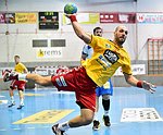 11.09.2015, Krems, Handball, Handball Liga Austria, HLA, GD, UHK Krems, HC Bruck,<br><br><br><br>Copyright / www. sportfotos. at<br>Missongasse 21<br>A - 3500 Krems<br>zierlinger@sportfotos.at<br>www.sportfotos.at<br>Kremser Bank <br>BIC SPKDAT21XXX<br>IBAN AT392022800704000918<br>