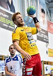 11.09.2015, Krems, Handball, Handball Liga Austria, HLA, GD, UHK Krems - HC Bruck,<br>GASPEROV Deni, VISY Norbert<br><br>Copyright DIENER / Zierlinger<br>Marktgasse 3-7 / 4 / 5 / 21<br>A-1090 Wien<br>Telefax +43 1 955 32 35<br>Mobil +43 676 629 98 51<br>BA-CA<br>Bank Nr. 12000<br>Account Nr. 00712 223 783<br>e-mail: agentur@diener.at<br>Datenbank: www.diener.at