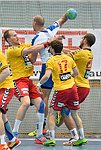 11.09.2015, Krems, Handball, Handball Liga Austria, HLA, GD, UHK Krems - HC Bruck,<br>VIZVARY Kristof, DIMITRIJEVIC Ivan, SCHOPF Tobias, FEICHTINGER Sebastian<br><br>Copyright DIENER / Zierlinger<br>Marktgasse 3-7 / 4 / 5 / 21<br>A-1090 Wien<br>Telefax +43 1 955 32 35<br>Mobil +43 676 629 98 51<br>BA-CA<br>Bank Nr. 12000<br>Account Nr. 00712 223 783<br>e-mail: agentur@diener.at<br>Datenbank: www.diener.at