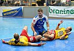 05.09.2015, Krems, Handball, Handball Liga Austria, HLA, GD, UHK Krems - HC Linz,<br>SURAC Domagoj, HOFLEHNER Julius, MITKOV Vlatko<br><br>Copyright DIENER / Zierlinger<br>Marktgasse 3-7 / 4 / 5 / 21<br>A-1090 Wien<br>Telefax +43 1 955 32 35<br>Mobil +43 676 629 98 51<br>BA-CA<br>Bank Nr. 12000<br>Account Nr. 00712 223 783<br>e-mail: agentur@diener.at<br>Datenbank: www.diener.at