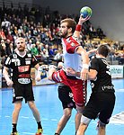 11.12.2015, Krems, Handball, Handball Liga Austria, HLA, GD, UHK Krems, HT Schwaz,<br>PRAKAPENIA Anton, FEICHTINGER Sebastian, KANDOLF Thomas<br><br><br><br>Copyright DIENER / Zierlinger Karl<br>Marktgasse 3-7 / 4 / 5 / 21<br>A-1090 Wien<br>Telefax +43 1 955 32 35<br>Mobil +43 676 629 98 51<br>BA-CA<br>Bank Nr. 12000<br>Account Nr. 00712 223 783<br>e-mail: agentur@diener.at<br>Datenbank: www.diener.at