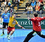 10.10.2015,  Krems,  Handball,  Handball Liga Austria,  HLA, GD,  UHK Krems,  Union Leoben,<br>KOVACECH Marek, SURAC Domagoj, HURICH Thomas<br><br><br>Copyright DIENER / Zierlinger <br>Marktgasse 3-7 / 4 / 5 / 21<br>A-1090 Wien<br>Telefax +43 1 955 32 35<br>Mobil +43 676 629 98 51<br>BA-CA<br>Bank Nr. 12000<br>Account Nr. 00712 223 783<br>e-mail: agentur@diener.at<br>Datenbank: www.diener.at