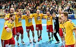 10.10.2015,  Krems,  Handball,  Handball Liga Austria,  HLA, GD,  UHK Krems,  Union Leoben,<br>Siegesjubel<br><br><br>Copyright DIENER / Zierlinger <br>Marktgasse 3-7 / 4 / 5 / 21<br>A-1090 Wien<br>Telefax +43 1 955 32 35<br>Mobil +43 676 629 98 51<br>BA-CA<br>Bank Nr. 12000<br>Account Nr. 00712 223 783<br>e-mail: agentur@diener.at<br>Datenbank: www.diener.at