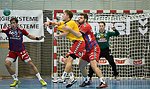 26.09.2015, Krems, Handball, Handball Liga Austria, HLA, GD, UHK Krems, WAT Margareten,<br>EITUTIS Tomas, NEUHOLD Christoph, WAGNER Tobias<br><br><br><br>Copyright DIENER / Zierlinger<br>Marktgasse 3-7 / 4 / 5 / 21<br>A-1090 Wien<br>Telefax +43 1 955 32 35<br>Mobil +43 676 629 98 51<br>BA-CA<br>Bank Nr. 12000<br>Account Nr. 00712 223 783<br>e-mail: agentur@diener.at<br>Datenbank: www.diener.at