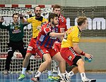 26.09.2015, Krems, Handball, Handball Liga Austria, HLA, GD, UHK Krems, WAT Margareten,<br>PILIPOVIC Kristian, SURAC Domagoj, WAGNER Tobias, BYLIK Nikola, NEUHOLD Christoph<br><br><br><br>Copyright DIENER / Zierlinger<br>Marktgasse 3-7 / 4 / 5 / 21<br>A-1090 Wien<br>Telefax +43 1 955 32 35<br>Mobil +43 676 629 98 51<br>BA-CA<br>Bank Nr. 12000<br>Account Nr. 00712 223 783<br>e-mail: agentur@diener.at<br>Datenbank: www.diener.at