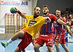 26.09.2015, Krems, Handball, Handball Liga Austria, HLA, GD, UHK Krems, WAT Margareten,<br>SURAC Domagoj, WAGNER Tobias, ZIURA Vytautas<br><br><br><br>Copyright DIENER / Zierlinger<br>Marktgasse 3-7 / 4 / 5 / 21<br>A-1090 Wien<br>Telefax +43 1 955 32 35<br>Mobil +43 676 629 98 51<br>BA-CA<br>Bank Nr. 12000<br>Account Nr. 00712 223 783<br>e-mail: agentur@diener.at<br>Datenbank: www.diener.at