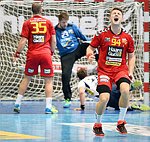 05.12.2015, Krems, Handball, Handball Liga Austria, HLA, GD, UHK Krems, HC Hard,<br>SURAC Domagoj, SHEJBAL Mihal, HERBURGER Lukas, NEUHOLD Christoph<br><br>Copyright DIENER / Zierlinger Karl<br>Marktgasse 3-7 / 4 / 5 / 21<br>A-1090 Wien<br>Telefax +43 1 955 32 35<br>Mobil +43 676 629 98 51<br>BA-CA<br>Bank Nr. 12000<br>Account Nr. 00712 223 783<br>e-mail: agentur@diener.at<br>Datenbank: www.diener.at