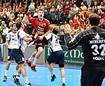 05.12.2015, Krems, Handball, Handball Liga Austria, HLA, GD, UHK Krems, HC Hard,<br>HERBURGER Lukas, NEUHOLD Christoph, KNAUTH Michael, DOKNIC Golub<br><br>Copyright DIENER / Zierlinger Karl<br>Marktgasse 3-7 / 4 / 5 / 21<br>A-1090 Wien<br>Telefax +43 1 955 32 35<br>Mobil +43 676 629 98 51<br>BA-CA<br>Bank Nr. 12000<br>Account Nr. 00712 223 783<br>e-mail: agentur@diener.at<br>Datenbank: www.diener.at