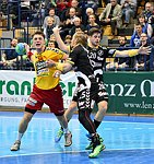 27.02.2016, Krems, Handball, Handball Liga Austria, HLA, OPO, UHK Krems, Bregenz,<br>NEUHOLD Christoph, KLOPCIC Marian, ESEGOVIC Ante<br><br><br><br>Copyright DIENER / Zierlinger Karl<br>Marktgasse 3-7 / 4 / 5 / 21<br>A-1090 Wien<br>Telefax +43 1 955 32 35<br>Mobil +43 676 629 98 51<br>BA-CA<br>Bank Nr. 12000<br>Account Nr. 00712 223 783<br>e-mail: agentur@diener.at<br>Datenbank: www.diener.at