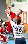 12.02.2016, Krems, Handball, Handball Liga Austria, HLA, OPO, UHK Krems, HC Hard,<br>NEUHOLD Christoph, HERBURGER Lukas<br><br><br>Copyright / www. sportfotos. at<br>Missongasse 21<br>A - 3500 Krems<br>zierlinger@sportfotos.at<br>www.sportfotos.at<br>Kremser Bank <br>BIC SPKDAT21XXX<br>IBAN AT392022800704000918<br>