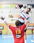 12.02.2016, Krems, Handball, Handball Liga Austria, HLA, OPO, UHK Krems, HC Hard,<br>WALZER Guenther, SCHMID Dominik<br><br><br><br>Copyright DIENER / Zierlinger Karl<br>Marktgasse 3-7 / 4 / 5 / 21<br>A-1090 Wien<br>Telefax +43 1 955 32 35<br>Mobil +43 676 629 98 51<br>BA-CA<br>Bank Nr. 12000<br>Account Nr. 00712 223 783<br>e-mail: agentur@diener.at<br>Datenbank: www.diener.at