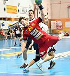 12.02.2016, Krems, Handball, Handball Liga Austria, HLA, OPO, UHK Krems, HC Hard,<br>VISY Norbert, DICKER Daniel, HERBURGER Lukas<br><br><br><br>Copyright DIENER / Zierlinger Karl<br>Marktgasse 3-7 / 4 / 5 / 21<br>A-1090 Wien<br>Telefax +43 1 955 32 35<br>Mobil +43 676 629 98 51<br>BA-CA<br>Bank Nr. 12000<br>Account Nr. 00712 223 783<br>e-mail: agentur@diener.at<br>Datenbank: www.diener.at