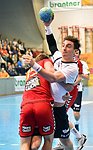 12.02.2016, Krems, Handball, Handball Liga Austria, HLA, OPO, UHK Krems, HC Hard,<br>NEUHOLD Christoph, HERBURGER Lukas<br><br><br><br>Copyright DIENER / Zierlinger Karl<br>Marktgasse 3-7 / 4 / 5 / 21<br>A-1090 Wien<br>Telefax +43 1 955 32 35<br>Mobil +43 676 629 98 51<br>BA-CA<br>Bank Nr. 12000<br>Account Nr. 00712 223 783<br>e-mail: agentur@diener.at<br>Datenbank: www.diener.at