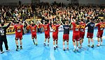 12.02.2016, Krems, Handball, Handball Liga Austria, HLA, OPO, UHK Krems, HC Hard,<br>Siegesjubel Krems<br><br><br><br>Copyright DIENER / Zierlinger Karl<br>Marktgasse 3-7 / 4 / 5 / 21<br>A-1090 Wien<br>Telefax +43 1 955 32 35<br>Mobil +43 676 629 98 51<br>BA-CA<br>Bank Nr. 12000<br>Account Nr. 00712 223 783<br>e-mail: agentur@diener.at<br>Datenbank: www.diener.at