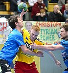 12.03.2016,  Krems,  Handball,  Handball Liga Austria,  HLA, OPO,  UHK Krems,  Union Leoben,<br>KUHN Thomas, JARESCH Juergen, SCHWARZ Andreas<br><br><br>Copyright DIENER / Zierlinger <br>Marktgasse 3-7 / 4 / 5 / 21<br>A-1090 Wien<br>Telefax +43 1 955 32 35<br>Mobil +43 676 629 98 51<br>BA-CA<br>Bank Nr. 12000<br>Account Nr. 00712 223 783<br>e-mail: agentur@diener.at<br>Datenbank: www.diener.at