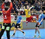 12.03.2016,  Krems,  Handball,  Handball Liga Austria,  HLA, OPO,  UHK Krems,  Union Leoben,<br>HURICH Thomas, SPENDIER Sebastian Philipp, PFAFFINGER Juergen, SABAZGIRAEV Hasbulat<br><br><br>Copyright DIENER / Zierlinger <br>Marktgasse 3-7 / 4 / 5 / 21<br>A-1090 Wien<br>Telefax +43 1 955 32 35<br>Mobil +43 676 629 98 51<br>BA-CA<br>Bank Nr. 12000<br>Account Nr. 00712 223 783<br>e-mail: agentur@diener.at<br>Datenbank: www.diener.at