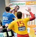 12.03.2016,  Krems,  Handball,  Handball Liga Austria,  HLA, OPO,  UHK Krems,  Union Leoben,<br>SABAZGIRAEV Hasbulat, SIMEK Marko, HASECIC Kenen<br><br><br>Copyright DIENER / Zierlinger <br>Marktgasse 3-7 / 4 / 5 / 21<br>A-1090 Wien<br>Telefax +43 1 955 32 35<br>Mobil +43 676 629 98 51<br>BA-CA<br>Bank Nr. 12000<br>Account Nr. 00712 223 783<br>e-mail: agentur@diener.at<br>Datenbank: www.diener.at