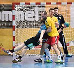 12.03.2016,  Krems,  Handball,  Handball Liga Austria,  HLA, OPO,  UHK Krems,  Union Leoben,<br>SCHWARZ Andreas. SURAC Domagoj, SIMEK Marko, SHEJBAL Mihal<br><br><br>Copyright DIENER / Zierlinger <br>Marktgasse 3-7 / 4 / 5 / 21<br>A-1090 Wien<br>Telefax +43 1 955 32 35<br>Mobil +43 676 629 98 51<br>BA-CA<br>Bank Nr. 12000<br>Account Nr. 00712 223 783<br>e-mail: agentur@diener.at<br>Datenbank: www.diener.at