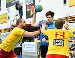 12.03.2016,  Krems,  Handball,  Handball Liga Austria,  HLA, OPO,  UHK Krems,  Union Leoben,<br>SURAC Domagoj, ILLMAYER Florian, WALZER Guenther<br><br><br>Copyright DIENER / Zierlinger <br>Marktgasse 3-7 / 4 / 5 / 21<br>A-1090 Wien<br>Telefax +43 1 955 32 35<br>Mobil +43 676 629 98 51<br>BA-CA<br>Bank Nr. 12000<br>Account Nr. 00712 223 783<br>e-mail: agentur@diener.at<br>Datenbank: www.diener.at