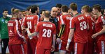 07.04.2016, Krems, Handball, Laenderspiel, Maenner,  Nationalteam, Testspiel, Oesterreich, Tschechien<br>Timeout sterreich<br><br><br>Copyright DIENER / Zierlinger<br>Marktgasse 3-7 / 4 / 5 / 21<br>A-1090 Wien<br>Telefax +43 1 955 32 35<br>Mobil +43 676 629 98 51<br>BA-CA<br>Bank Nr. 12000<br>Account Nr. 00712 223 783<br>e-mail: agentur@diener.at<br>Datenbank: www.diener.at