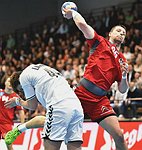 07.04.2016, Krems, Handball, Laenderspiel, Maenner,  Nationalteam, Testspiel, Oesterreich, Tschechien<br>LANDA Jan, KIRVELIAVICIUS Romas<br><br><br>Copyright DIENER / Zierlinger<br>Marktgasse 3-7 / 4 / 5 / 21<br>A-1090 Wien<br>Telefax +43 1 955 32 35<br>Mobil +43 676 629 98 51<br>BA-CA<br>Bank Nr. 12000<br>Account Nr. 00712 223 783<br>e-mail: agentur@diener.at<br>Datenbank: www.diener.at