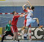 07.04.2016, Krems, Handball, Laenderspiel, Maenner,  Nationalteam, Testspiel, Oesterreich, Tschechien<br>BAUER Thomas, KIRVELIAVICIUS Romas, NEUHOLD Christoph, ZDRAHALA Ondrej<br><br><br>Copyright DIENER / Zierlinger<br>Marktgasse 3-7 / 4 / 5 / 21<br>A-1090 Wien<br>Telefax +43 1 955 32 35<br>Mobil +43 676 629 98 51<br>BA-CA<br>Bank Nr. 12000<br>Account Nr. 00712 223 783<br>e-mail: agentur@diener.at<br>Datenbank: www.diener.at