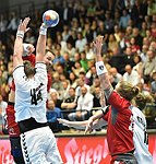 07.04.2016, Krems, Handball, Laenderspiel, Maenner,  Nationalteam, Testspiel, Oesterreich, Tschechien<br>LANDA Jan, SZILAGYI Viktor, KLOPCIC Marian<br><br>Copyright DIENER / Zierlinger<br>Marktgasse 3-7 / 4 / 5 / 21<br>A-1090 Wien<br>Telefax +43 1 955 32 35<br>Mobil +43 676 629 98 51<br>BA-CA<br>Bank Nr. 12000<br>Account Nr. 00712 223 783<br>e-mail: agentur@diener.at<br>Datenbank: www.diener.at