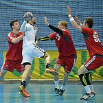 07.04.2016, Krems, Handball, Laenderspiel, Maenner,  Nationalteam, Testspiel, Oesterreich, Tschechien<br>HERMANN Alexander, ZDRAHALA Ondrej, JELINEK Wilhelm, BILYK Nikola<br><br><br>Copyright DIENER / Zierlinger<br>Marktgasse 3-7 / 4 / 5 / 21<br>A-1090 Wien<br>Telefax +43 1 955 32 35<br>Mobil +43 676 629 98 51<br>BA-CA<br>Bank Nr. 12000<br>Account Nr. 00712 223 783<br>e-mail: agentur@diener.at<br>Datenbank: www.diener.at