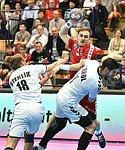 07.04.2016, Krems, Handball, Laenderspiel, Maenner,  Nationalteam, Testspiel, Oesterreich, Tschechien<br>STEHLIK Jan, ZEINER Gerald, SOBOL Jan<br><br><br>Copyright DIENER / Zierlinger<br>Marktgasse 3-7 / 4 / 5 / 21<br>A-1090 Wien<br>Telefax +43 1 955 32 35<br>Mobil +43 676 629 98 51<br>BA-CA<br>Bank Nr. 12000<br>Account Nr. 00712 223 783<br>e-mail: agentur@diener.at<br>Datenbank: www.diener.at