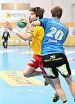 30.04.2016,  Krems,  Handball,  Handball Liga Austria,  HLA, VF,  UHK Krems,  Union Leoben,<br>SCHOPF Tobias, JANDL Stephan<br><br><br>Copyright DIENER / Zierlinger <br>Marktgasse 3-7 / 4 / 5 / 21<br>A-1090 Wien<br>Telefax +43 1 955 32 35<br>Mobil +43 676 629 98 51<br>BA-CA<br>Bank Nr. 12000<br>Account Nr. 00712 223 783<br>e-mail: agentur@diener.at<br>Datenbank: www.diener.at