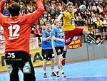 30.04.2016,  Krems,  Handball,  Handball Liga Austria,  HLA, VF,  UHK Krems,  Union Leoben,<br>MUSEL Gregory, SPENDIER Sebastian Philipp, SALBRECHTER Stefan Bernhard, VISY Norbert<br><br><br>Copyright DIENER / Zierlinger <br>Marktgasse 3-7 / 4 / 5 / 21<br>A-1090 Wien<br>Telefax +43 1 955 32 35<br>Mobil +43 676 629 98 51<br>BA-CA<br>Bank Nr. 12000<br>Account Nr. 00712 223 783<br>e-mail: agentur@diener.at<br>Datenbank: www.diener.at