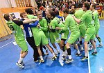 28.04.2017,  Krems,  Handball,  Handball Liga Austria,  HLA, 3.VF,  UHK Krems,  SG Westwien<br>Siegesjubel Westwien<br><br><br>Copyright DIENER / Zierlinger <br>Marktgasse 3-7 / 4 / 5 / 21<br>A-1090 Wien<br>Telefax +43 1 955 32 35<br>Mobil +43 676 629 98 51<br>BA-CA<br>Bank Nr. 12000<br>Account Nr. 00712 223 783<br>e-mail: agentur@diener.at<br>Datenbank: www.diener.at