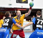 16.09.2016, Krems, Handball, Handball Liga Austria, HLA, GD, UHK Krems, HC Bruck,<br>MAHMUTAJ Berat, MITKOV Vlatko, SCHMIEDBAUER Philipp<br><br><br>Copyright / www. sportfotos. at<br>Missongasse 21<br>A - 3500 Krems<br>zierlinger@sportfotos.at<br>www.sportfotos.at<br>Kremser Bank <br>BIC SPKDAT21XXX<br>IBAN AT392022800704000918<br>