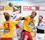 04.10.2016, Krems, Handball, Handball Liga Austria, HLA, GD, UHK Krems, HC Hard,<br>WALZER Guenther, WURST Konrad, FEICHTINGER Sebastian, SCHMID Dominik<br><br><br>Copyright / www. sportfotos. at<br>Missongasse 21<br>A - 3500 Krems<br>zierlinger@sportfotos.at<br>www.sportfotos.at<br>Kremser Bank <br>BIC SPKDAT21XXX<br>IBAN AT392022800704000918