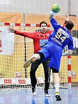 25.11.2016, Krems, Handball, Handball Liga Austria, HLA, GD, UHK Krems, HC Linz,<br>MUSEL Gregory, BAJGORIC Alen<br><br><br><br><br>Copyright / www. sportfotos. at<br>Missongasse 21<br>A - 3500 Krems<br>zierlinger@sportfotos.at<br>www.sportfotos.at<br>Kremser Bank <br>BIC SPKDAT21XXX<br>IBAN AT392022800704000918