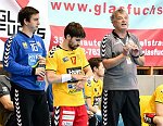 15.10.2016, Krems, Handball, Handball Liga Austria, HLA, GD, UHK Krems,  HT Schwaz,<br>DEIFL Florian, SCHOPF Tobias, LASTOWITZA Herbert<br><br><br>Copyright / www. sportfotos. at<br>Missongasse 21<br>A - 3500 Krems<br>zierlinger@sportfotos.at<br>www.sportfotos.at<br>Kremser Bank <br>BIC SPKDAT21XXX<br>IBAN AT392022800704000918