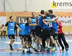 03.09.2016, Krems, Handball, Handball Liga Austria, HLA, GD, UHK Krems, SC Ferlach,<br>Siegesjubel Ferlach<br><br><br>Copyright / www. sportfotos. at<br>Missongasse 21<br>A - 3500 Krems<br>zierlinger@sportfotos.at<br>www.sportfotos.at<br>Kremser Bank <br>BIC SPKDAT21XXX<br>IBAN AT392022800704000918<br>