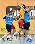 03.09.2016, Krems, Handball, Handball Liga Austria, HLA, GD, UHK Krems, SC Ferlach,<br>MALOVIC Nemanja, POSCH Fabian, FEICHTINGER Sebastian, ARNAUDOVSKI Risto<br><br><br>Copyright / www. sportfotos. at<br>Missongasse 21<br>A - 3500 Krems<br>zierlinger@sportfotos.at<br>www.sportfotos.at<br>Kremser Bank <br>BIC SPKDAT21XXX<br>IBAN AT392022800704000918<br>