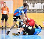 07.12.2016, Krems, Handball, Handball Liga Austria, HLA, GD, UHK Krems, Union Leoben,<br>BOLIC Denis, SENTA Ivan, SIMEK Marko, SABAGIRAEV Hasbulat<br><br><br>Copyright / www. sportfotos. at<br>Missongasse 21<br>A - 3500 Krems<br>zierlinger@sportfotos.at<br>www.sportfotos.at<br>Kremser Bank <br>BIC SPKDAT21XXX<br>IBAN AT392022800704000918<br>