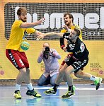 18.11.2016, Krems, Handball, Handball Liga Austria, HLA, GD, UHK Krems, WAT Margareten,<br>POSCH Fabian, FEICHTINGER Sebastian, ZIURA Vytautas<br><br><br>Copyright / www. sportfotos. at<br>Missongasse 21<br>A - 3500 Krems<br>zierlinger@sportfotos.at<br>www.sportfotos.at<br>Kremser Bank <br>BIC SPKDAT21XXX<br>IBAN AT392022800704000918<br>
