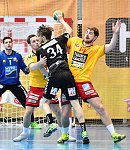 10.03.2017, Krems, Handball, Handball Liga Austria, HLA, OPO, UHK Krems, Bregenz,<br>MUSEL Gregory, SIMEK Marko, VARVNE Tobias, POSCH Fabian<br><br><br>Copyright DIENER / Zierlinger Karl<br>Marktgasse 3-7 / 4 / 5 / 21<br>A-1090 Wien<br>Telefax +43 1 955 32 35<br>Mobil +43 676 629 98 51<br>BA-CA<br>Bank Nr. 12000<br>Account Nr. 00712 223 783<br>e-mail: agentur@diener.at<br>Datenbank: www.diener.at<br>