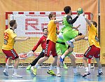 11.02.2017, Krems, Handball, Handball Liga Austria, HLA, OPO, UHK Krems, SG Westwien<br>SIMEK Marko, MUSEL Gregory, POSCH Fabian, JELINEK Wilhelm, FEUCHTMANN Erwin, WALZER Guenther<br><br><br>Copyright / www. sportfotos. at<br>Missongasse 21<br>A - 3500 Krems<br>zierlinger@sportfotos.at<br>www.sportfotos.at<br>Kremser Bank <br>BIC SPKDAT21XXX<br>IBAN AT392022800704000918<br>