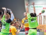 11.02.2017, Krems, Handball, Handball Liga Austria, HLA, OPO, UHK Krems, SG Westwien<br>JELINEK Wilhelm, POSCH Fabian, MITKOV Vlatko, HAJDU Gabor<br><br><br>Copyright / www. sportfotos. at<br>Missongasse 21<br>A - 3500 Krems<br>zierlinger@sportfotos.at<br>www.sportfotos.at<br>Kremser Bank <br>BIC SPKDAT21XXX<br>IBAN AT392022800704000918<br>