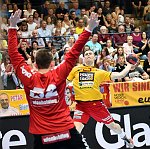 12.05.2018, Krems, Handball, Handball Liga Austria, HLA, 2.HF, UHK Krems, WAT Margareten,<br>TANIC Boris, PROKOP Gunnar<br><br><br>Copyright / www. sportfotos. at<br>Missongasse 21<br>A - 3500 Krems<br>zierlinger@sportfotos.at<br>www.sportfotos.at<br>Kremser Bank <br>BIC SPKDAT21XXX<br>IBAN AT392022800704000918<br>