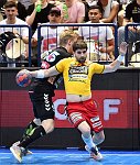 12.05.2018, Krems, Handball, Handball Liga Austria, HLA, 2.HF, UHK Krems, WAT Margareten,<br>GANGEL Lukas, SCHOPF Tobias<br><br><br>Copyright / www. sportfotos. at<br>Missongasse 21<br>A - 3500 Krems<br>zierlinger@sportfotos.at<br>www.sportfotos.at<br>Kremser Bank <br>BIC SPKDAT21XXX<br>IBAN AT392022800704000918<br>