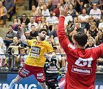12.05.2018, Krems, Handball, Handball Liga Austria, HLA, 2.HF, UHK Krems, WAT Margareten,<br>SCHOPF Tobias, FILZWIESER Wolfgang<br><br><br>Copyright / www. sportfotos. at<br>Missongasse 21<br>A - 3500 Krems<br>zierlinger@sportfotos.at<br>www.sportfotos.at<br>Kremser Bank <br>BIC SPKDAT21XXX<br>IBAN AT392022800704000918<br>