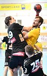 12.05.2018, Krems, Handball, Handball Liga Austria, HLA, 2.HF, UHK Krems, WAT Margareten,<br>KOLAR Markus, RIEDE Maximilian, FEICHTINGER Sebastian<br><br><br>Copyright / www. sportfotos. at<br>Missongasse 21<br>A - 3500 Krems<br>zierlinger@sportfotos.at<br>www.sportfotos.at<br>Kremser Bank <br>BIC SPKDAT21XXX<br>IBAN AT392022800704000918<br>